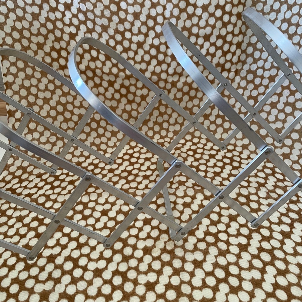 Vintage MCM Accordion‎ Aluminum Countertop Organizer